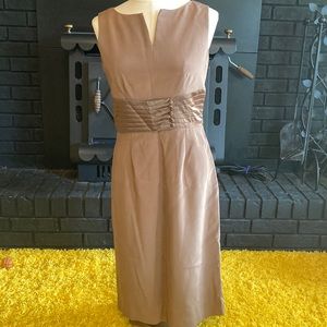 Talbots Brown Sleeveless Silk Dress Size 6